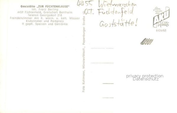 Fuechtenfeld Grafschaft Bentheim Gaststaette Zur Fuechtenklause – Bild 2