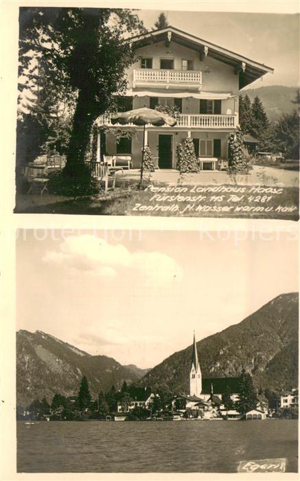 Egern Tegernsee Pension Landhaus Haase Seepanorama mit Kirche