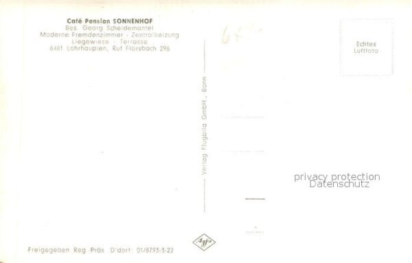 Lohrhaupten Cafe Pension Sonnenhof Fliegeraufnahme – Bild 2