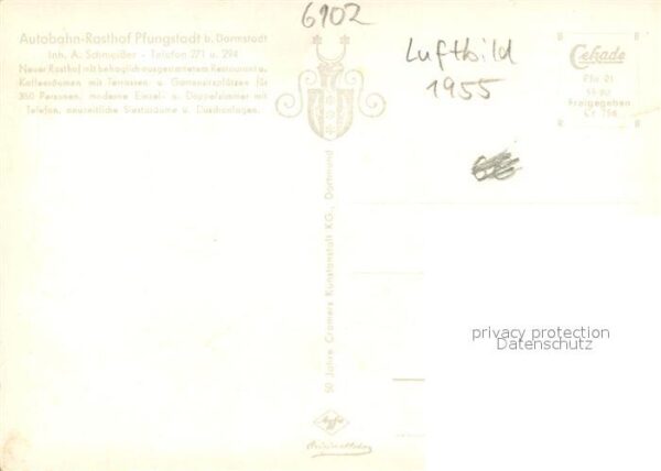 Pfungstadt Autobahn Rasthof Pfungstadt Fliegeraufnahme – Bild 2