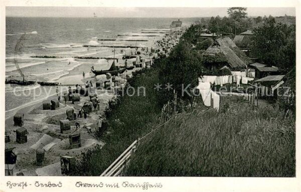 Horst  Ostsee Niechorze Strand mit Rauchhaus