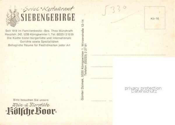 Koenigswinter Hotel Restaurant Siebengebirge – Bild 2