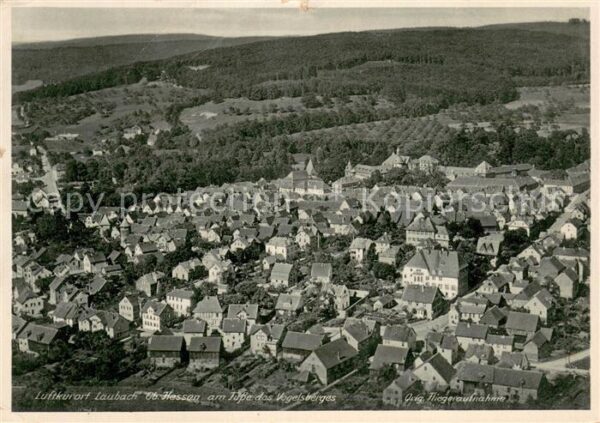 Laubach Hessen Fliegeraufnahme mit Vogelsberg