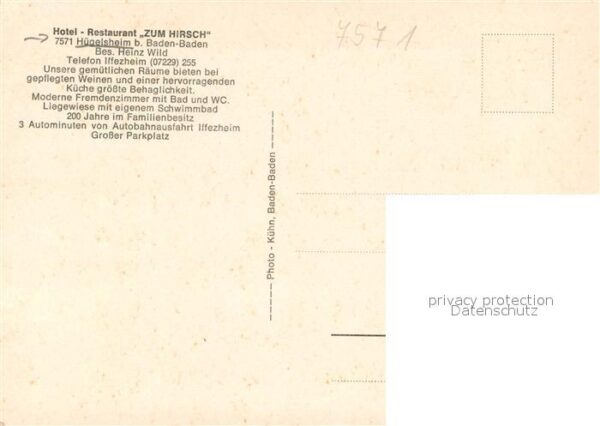 Huegelsheim Hotel Restaurant Zum Hirsch Gaststube – Bild 2