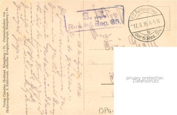 Gumbinnen Goesev Gussew Oblast Kaliningrad Zerstoerungen im Ort 1915 – Bild 2