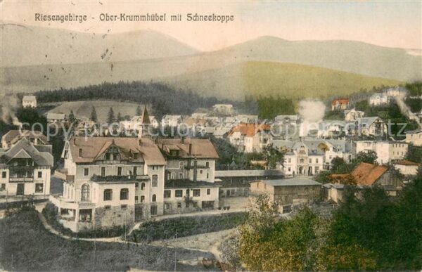 Ober-Krummhuebel Karpacz Riesengebirge Ortsansicht Riesengebirge Schneekoppe