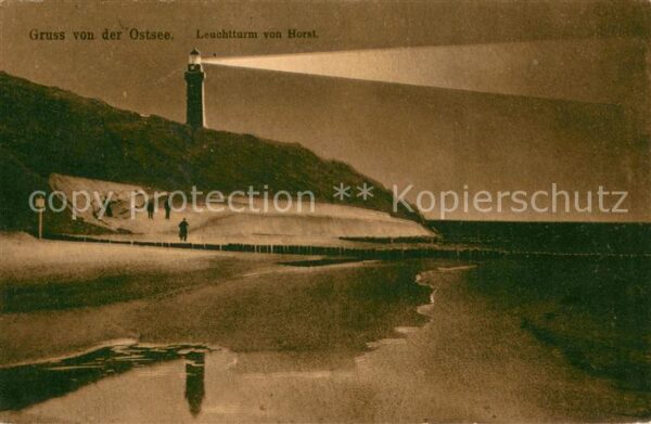 Horst  Ostsee Niechorze Panorama mit Leuchtturm