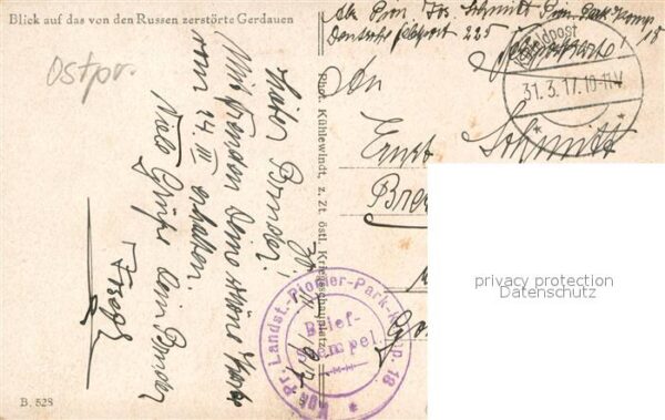 Gerdauen Schelesnodoroschny Oblast Kaliningrad Von den Russen zerstoertes Dorf – Bild 2