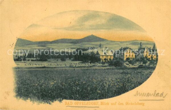 Bad Oppelsdorf Opolno Zdroj Blick zum Giekelsberg