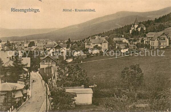 Krummhuebel Karpacz Riesengebirge Panorama mit Riesengebirge
