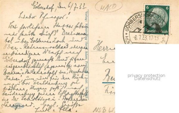 Lomnitz Lomnica Gluszyca Wuestegiersdorf Partie mit Foersterei – Bild 2