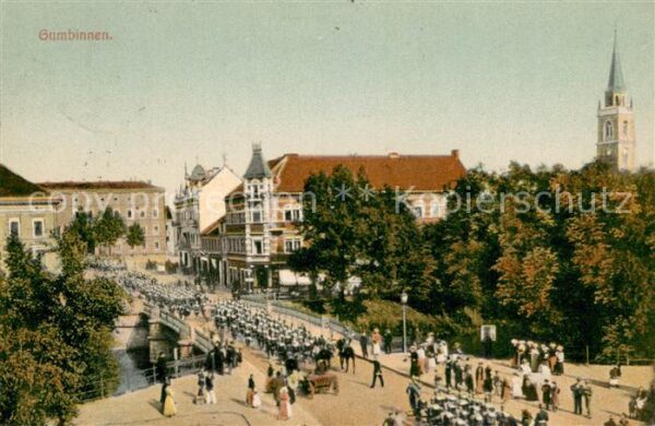 Gumbinnen Goesev Gussew Oblast Kaliningrad Ortspartie Parade