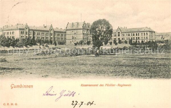 Gumbinnen Goesev Gussew Oblast Kaliningrad Kasernement des Fuesilier Regiments