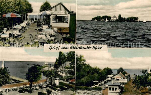Steinhuder Meer Rusches Bootsverleih und Erfrischungsgarten Insel mit Festung Wi