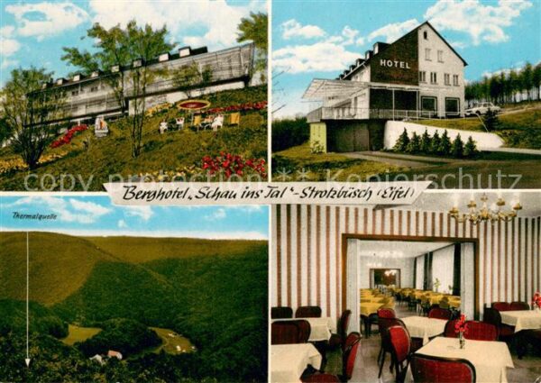 Strotzbuesch Berghotel Schau ins Tal Thermalquelle Gastraum