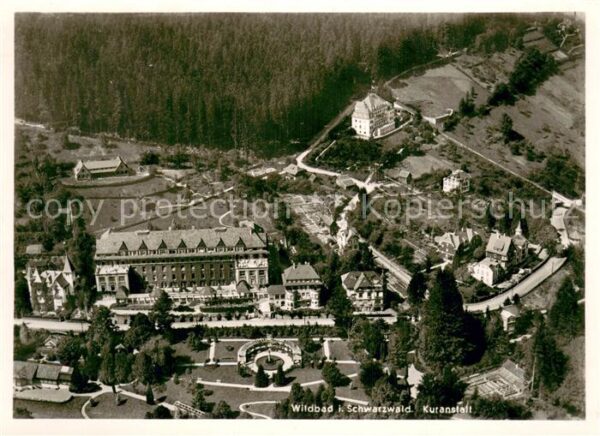 Wildbad Schwarzwald Kuranstalt Fliegeraufnahme