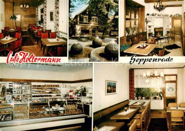 Seppenrade Cafe Holtermann Gastraeume Brunnen Verkaufstheke
