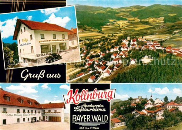 Kollnburg Gasthof Pension Muehlbauer Fliegeraufnahme Panorama