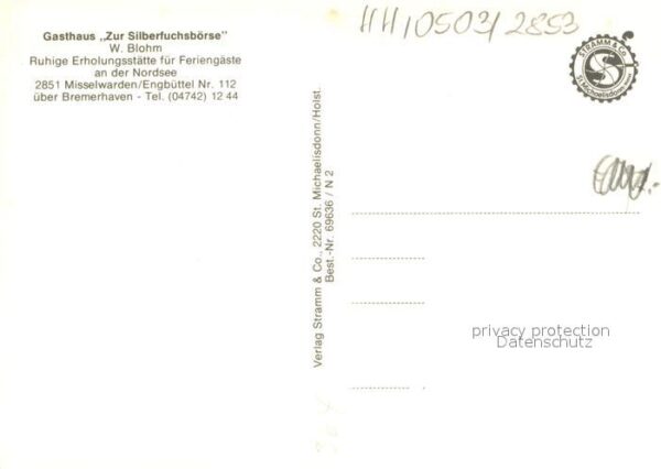 Engbuettel Bremerhaven Gasthaus Zur Silberfuchsboerse Fischereihafen – Bild 2