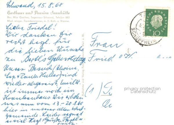 Schwand Tegernau Gasthaus Pension Sennhuette – Bild 2