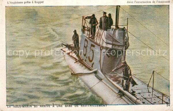 U-Boot Unterseeboot Submarine Sous-Marin Le Sous-Marin B.5.