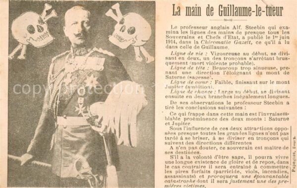 Wilhelm II La main de Guillaume le tuer