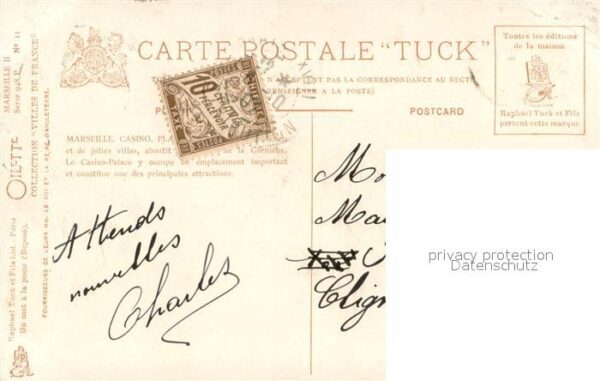 Kuenstlerkarte Oilette Nr.11 Marseille Casino Plage – Bild 2