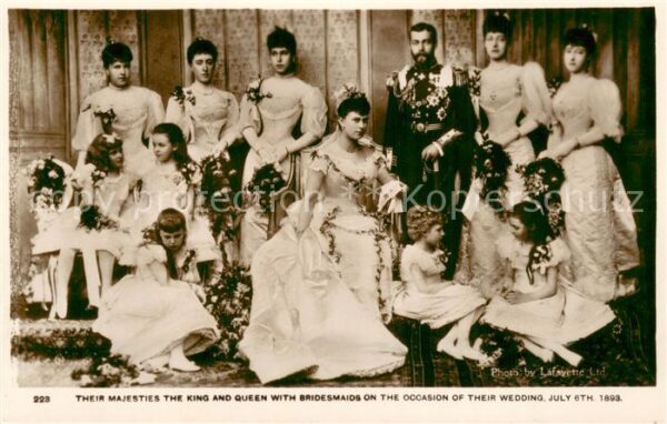 Adel Their Majesties the King and Queen With Bridesmaids