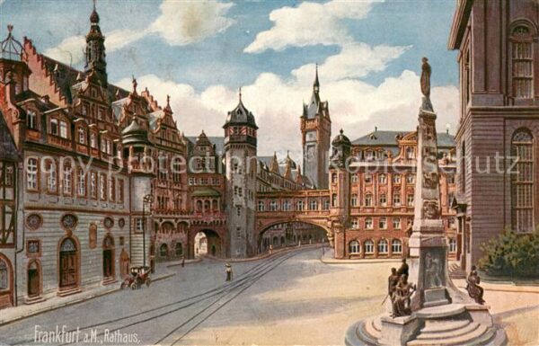 Kuenstlerkarte Wiro Nr.2095 Frankfurt a.M Rathaus