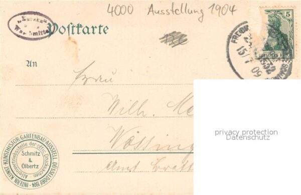 Events Intern. Kunst-Kunsthistorr. u.gr. Gartenbau Ausstellung Duesseldorf 1904 – Bild 2