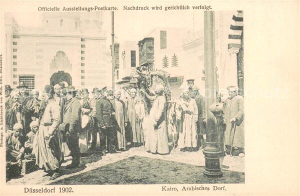 Ausstellung Duesseldorf 1902 Kairo Arabischer Dorf