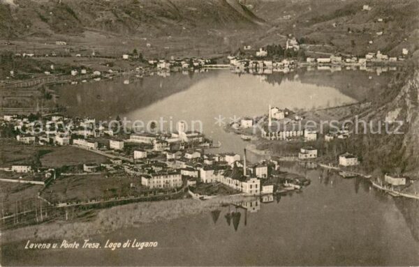 Lavena Ponte Tresa Lago di Lugano Fliegeraufnahme