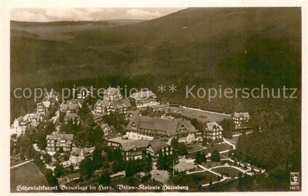 Braunlage Villen Kolonie Huetteberg Fliegeraufnahme