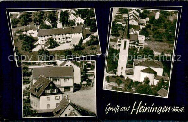 Heiningen  Goeppingen BW Schule Kirche Spargeschaeft Plauser