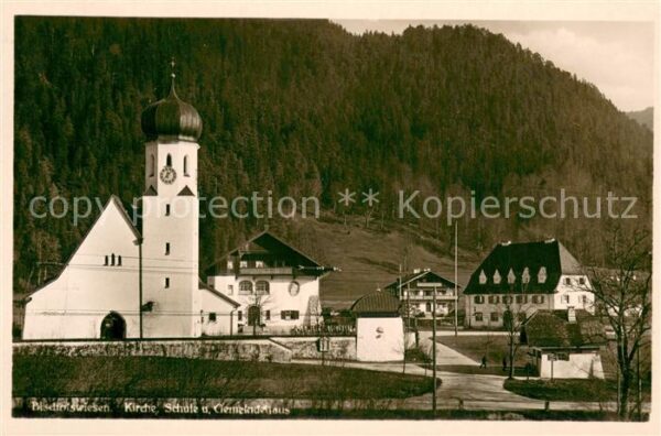 Bischofswiesen Kirche Schule und Gemeindehaus