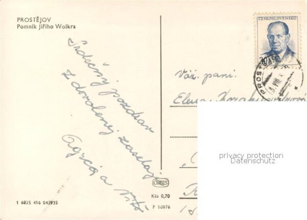 Prostejov Prossnitz CZ Pomnik Jiriho Wolkra – Bild 2