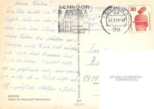 Bremen Weserpartie mit Schulschiff Deutschland Fliegeraufnahme – Bild 2