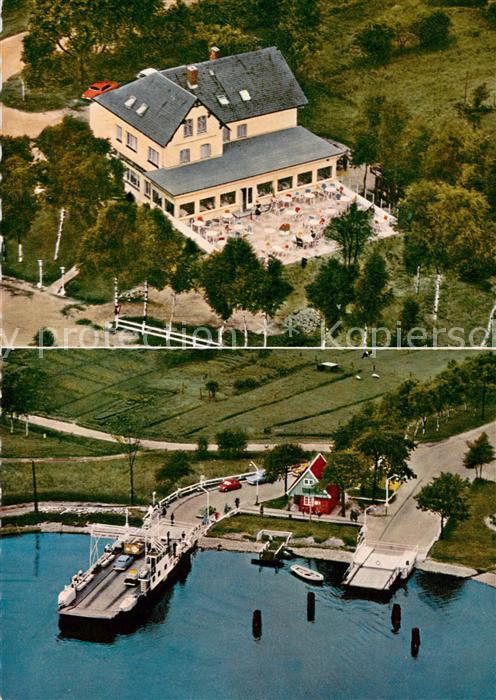 Burg Dithmarschen Hotel Pension Burger Faehrhaus mit Faehre Fliegeraufnahme