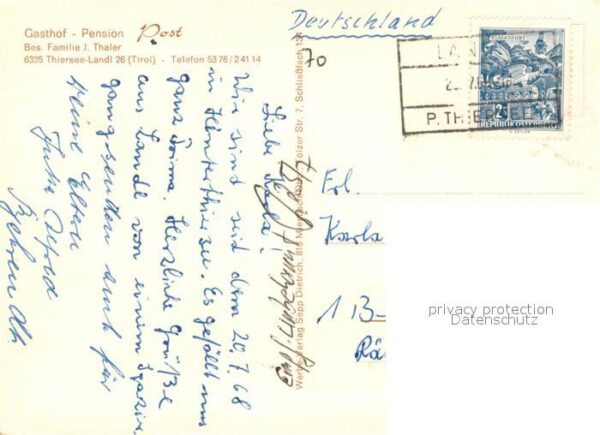 Thiersee Gasthof Pension Post Pferdewagen Kirche – Bild 2