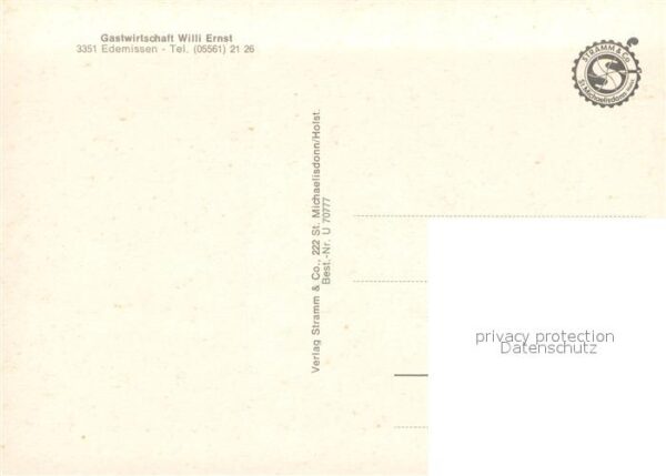 Edemissen Einbeck Gastwirtschaft Willi Ernst – Bild 2