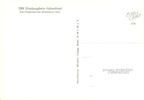 Feldkirchen-Westerham DRK Erholungsheim Hohenfried Fliegeraufnahme – Bild 2
