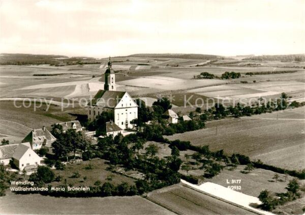 Wemding Wallfahrtskirche Maria Bruennlein Fliegeraufnahme