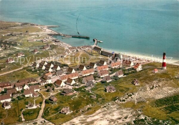 Hoernum Sylt Fliegeraufnahme Nordseebad Leuchtturm