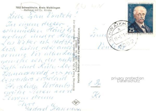 Schwaikheim Rathaus mit Ev Kirche – Bild 2