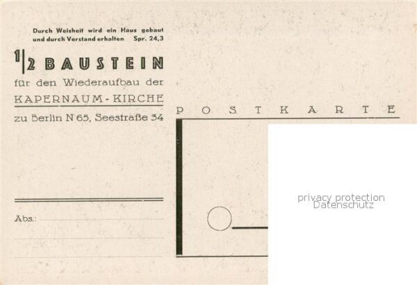 Berlin Kapernaum Kirche Wiederaufbau – Bild 2