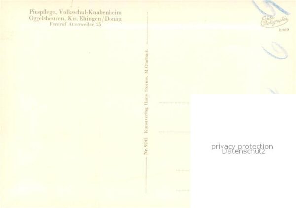Oggelsbeuren Piuspflege Volksschul Knabenheim Kirche – Bild 2