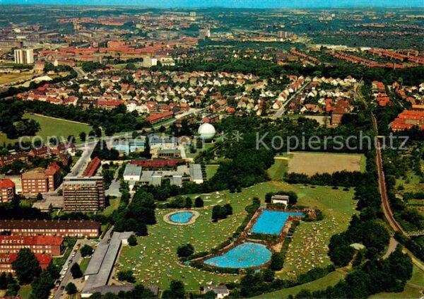 Gaarden Fliegeraufnahme mit Freibad Katzheide