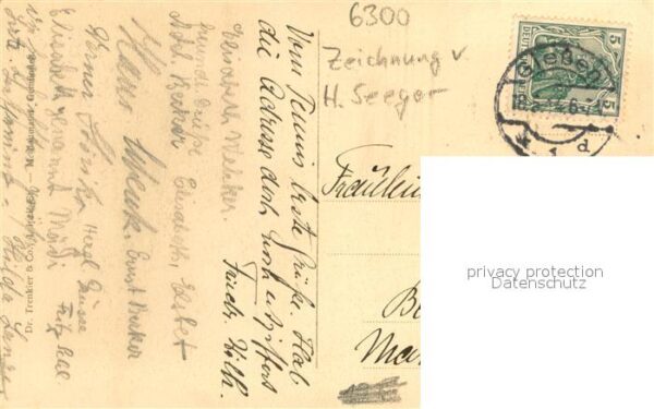 Giessen  Lahn Rathaus Zeichnung – Bild 2