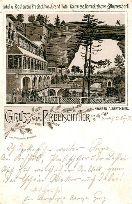 Stimmersdorf Hotel Restaurant Prebischthor Grand Hotel Rainwiese