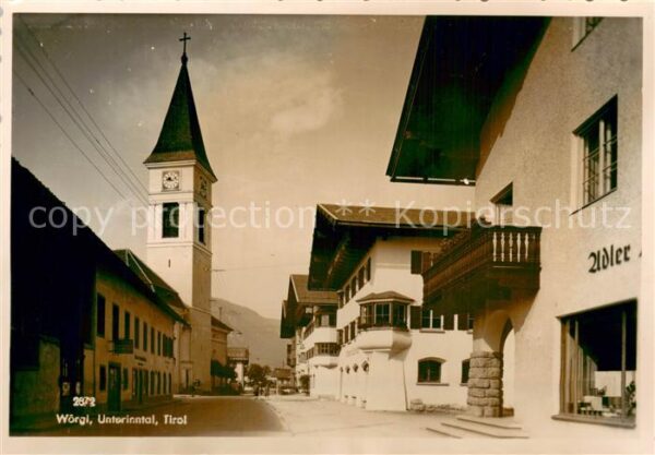 Woergl Tirol Ortspartie Kirche